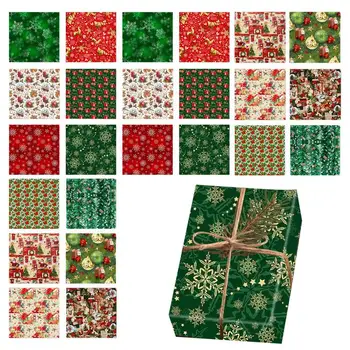 24 adet Merry Christmas Kağıt Pedi Çeşitli Desen Oymacılık Kağıt Vintage Scrapbooking DIY Dekoratif Cardmaking Malzemeleri