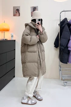 Aşağı pamuklu ceket 2023 kış yeni Kore pamuklu ceket bel uzunluğu, kalınlaşmış ve ince kapşonlu, çok yönlü kadın ceketi