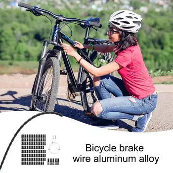 Bisiklet Kablosu Konut / Mtb Yol Bisiklet Değiştiren Fren Alüminyum Alaşımlı Kablo 1m Bisiklet Fren Değiştiren Kablo Konut Seti