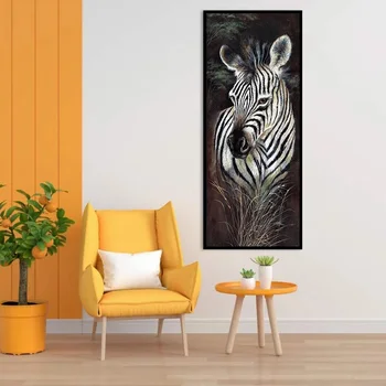 Elmas Boyama Zebra Hayvan Çapraz Dikiş Kitleri Elmas Mozaik Zürafa Resim Nakış Tam Kare Yuvarlak El Sanatları