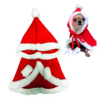 Kedi Kostüm Santa Cosplay Komik Dönüştürülmüş Pet Noel Pelerin Giyinmek Giysi Yavru Köpek Yeni Yıl Partisi Kıyafetleri Aksesuarları