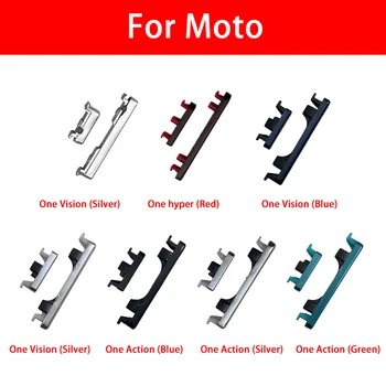 Moto One Action Vision Fusion Plus için Güç Hiper Düğmesi açık kapalı Ses Yukarı Aşağı Yan Düğme Anahtarı