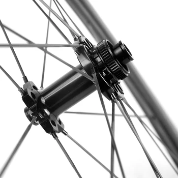 Yeni 700C Yol Bisikleti Tam Karbon Fiber Konuşmacı Bisiklet Tekerlek Kattığı Tubeless Jantlar disk fren Seramik Hub 50mm