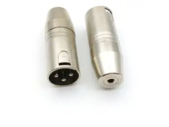 20 adet YENİ 3 pin XLR Ses Erkek fiş konnektörü 3.5 mm stereo soketli konnektör