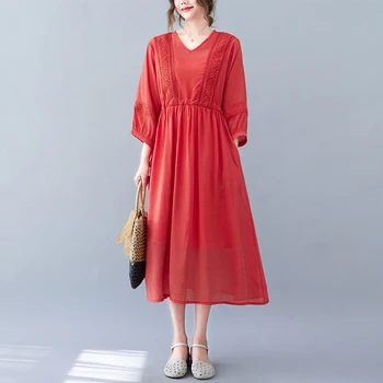 2023 Yeni Varış İnce Yumuşak Rahat Gevşek Kaşkorse İçinde 2 adet Bahar yaz elbisesi Setleri Kadınlar Seyahat rahat elbise Bayan İş Elbisesi