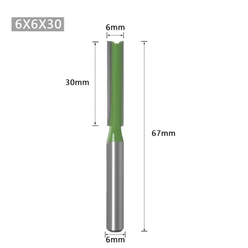 6mm Shank Tek Çift Flüt Düz Yönlendirici Bit Seti Oyma freze ahşap için kesici Tungsten Karbür Yönlendirici Bit Ahşap Aracı