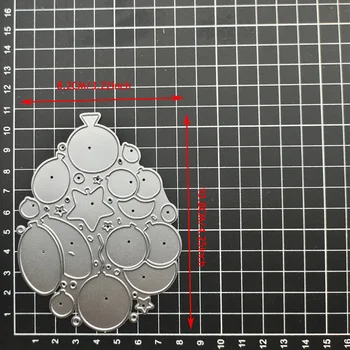 Balon Arka Plan Metal Kesme Die Stencil DIY Scrapbooking Albümü Kağıt Kartı Dekor Zanaat Kabartma Kalıp