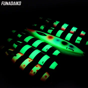 FUNADAIKO ısca yapay yavaş jig jig cazibesi metal jig balıkçılık cazibesi balık yalancı yem cazibesi şerit glow jig 180g 220g 250g