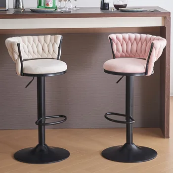 Iskandinav Modern Bar sandalyeleri Yatak Odası Ayarlanabilir Oturma Odası Mutfak Bar Sandalyeleri Lüks Beyaz Sillas Barra Cocina Ev Mobilyaları