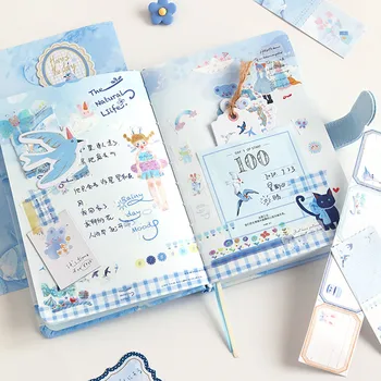 Küçük Taze El Kitabı Hediye Seti Yaratıcı Japon Dizüstü Kawaii Kırtasiye Seti Edebi Kız Kalp El Kitabı Malzeme Araçları