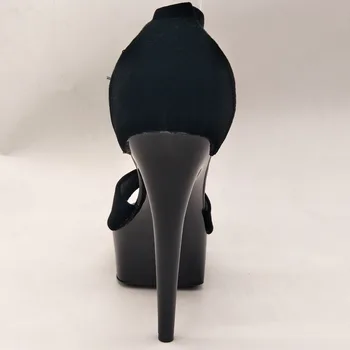 LAIJIANJINXIA Yeni 15 CM / 6 inç PU Üst Moda Seksi Egzotik Yüksek Topuk Platformu Parti Kadın Sandalet Kutup Dans Ayakkabıları H124