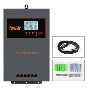 PowMr Çin Fabrika 100A 12/24/48V DC güneş şarj kontrol cihazı Otomatik Tanımlama MPPT Solar şarj regülatörü