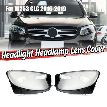 Sağ W253 GLC 200 250 300 2016-2019 Araba far camı Kapak Başkanı İşık Lambası Gölge Kabuk Lens