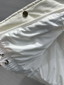 Yelek ceket kapşonlu kısa gevşek versiyonu çarpışma ekleme tasarım sıcak ve rahat 2023 kış yeni 1213