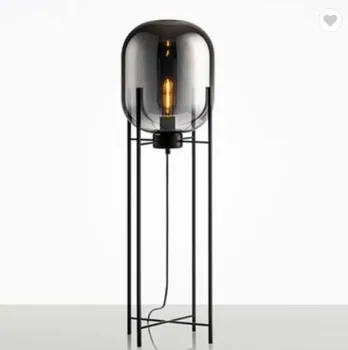 Çağdaş zemin lambaları benzersiz tasarım siyah zemin lambası sıcak satış funky zemin lambası