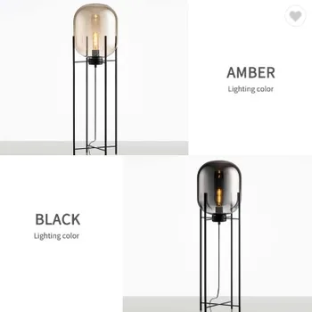 Çağdaş zemin lambaları benzersiz tasarım siyah zemin lambası sıcak satış funky zemin lambası